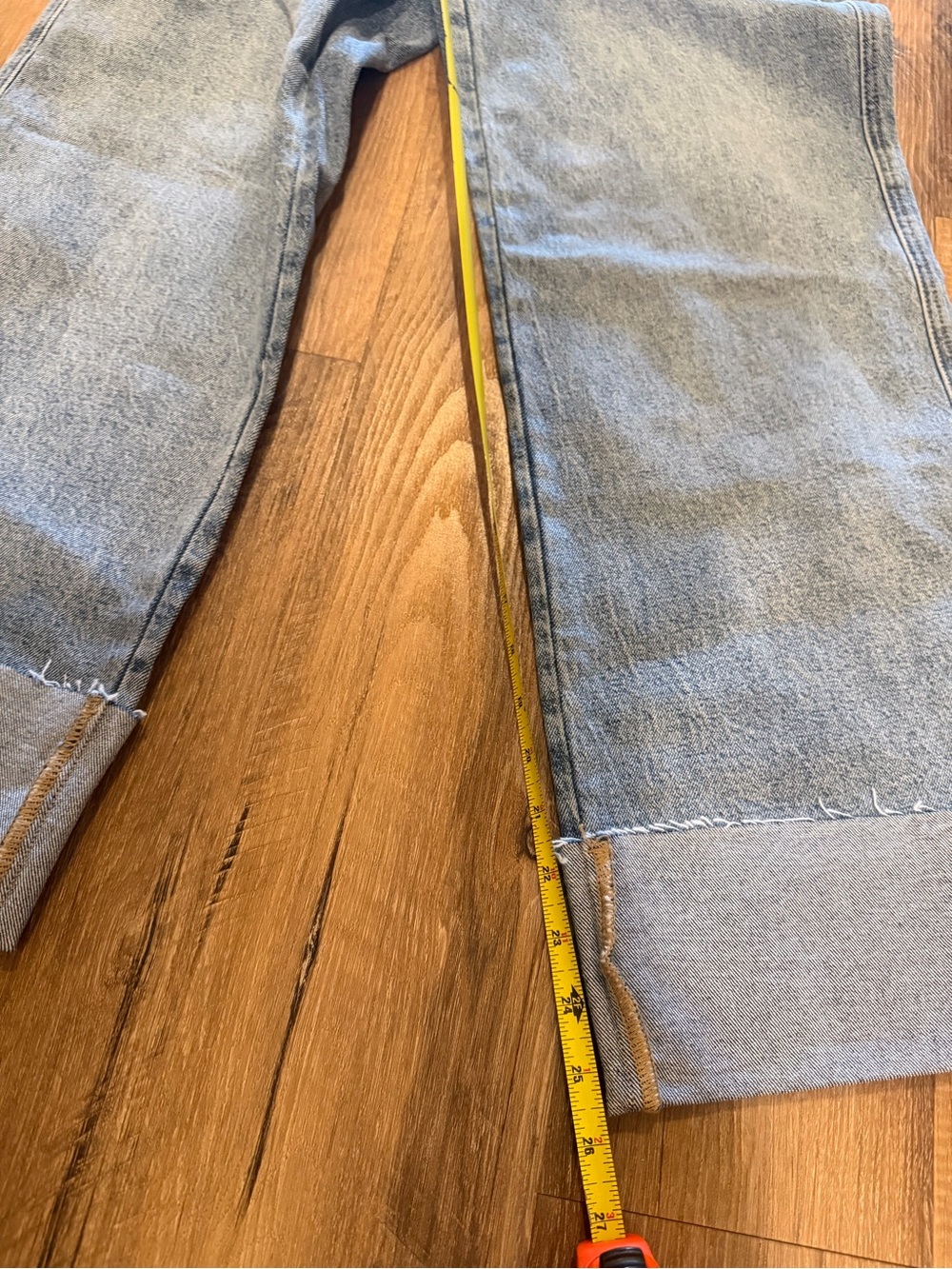 KanCan Light Blue Wide Leg Cuffed Jeans - Picture 4 of 4